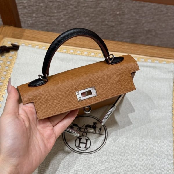 Replica Hermès Kelly Noir Blue Epsom - top-grade luxury bag dupe