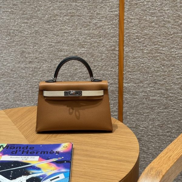 Replica Hermès Kelly Noir Blue Epsom - high-quality designer bag dupe