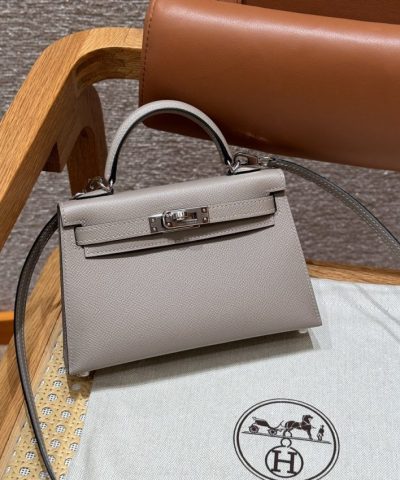 Fake Hermès Kelly Gris Asphalte - high-end replica designer purse
