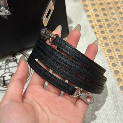 Replica Hermès Kelly Black Epsom Silver - top-grade luxury bag dupe