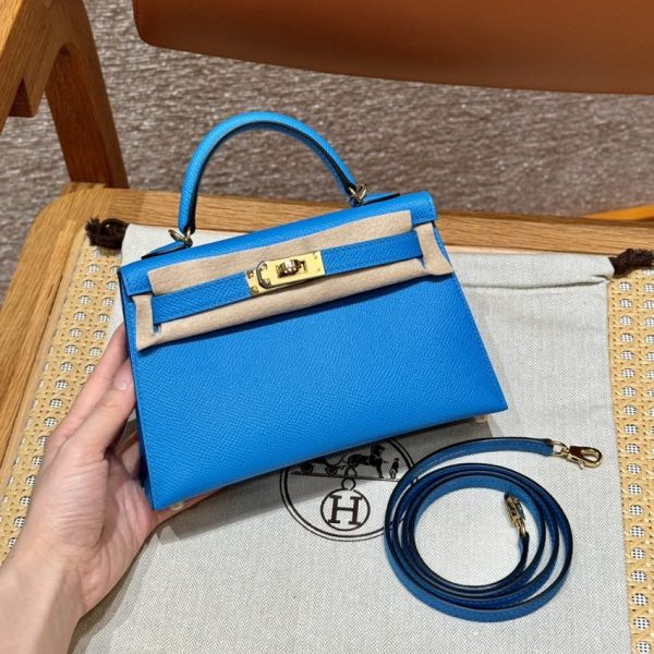 Replica Hermès Kelly Blue Fruda Epsom - affordable luxury replica bag