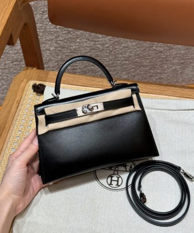 Replica Hermès Kelly Black Box - premium superclone handbag
