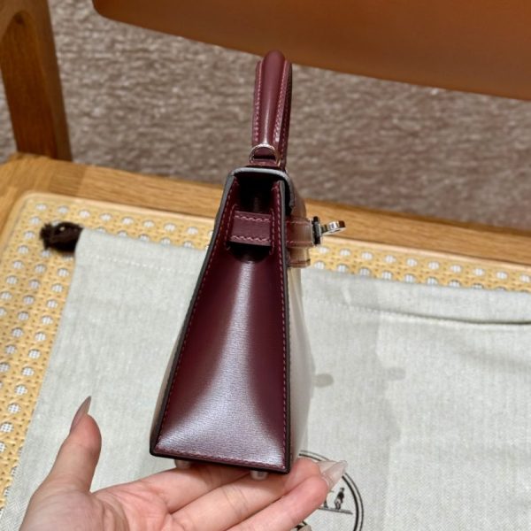 Replica Hermès Kelly Rouge Box Silver - high-quality designer bag dupe