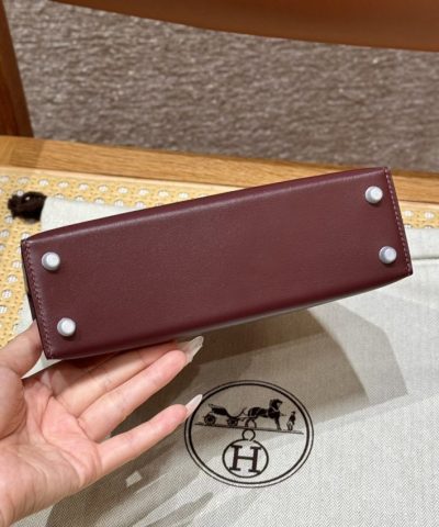 Fake Hermès Kelly Rouge Box Silver - ultra-realistic fake purse