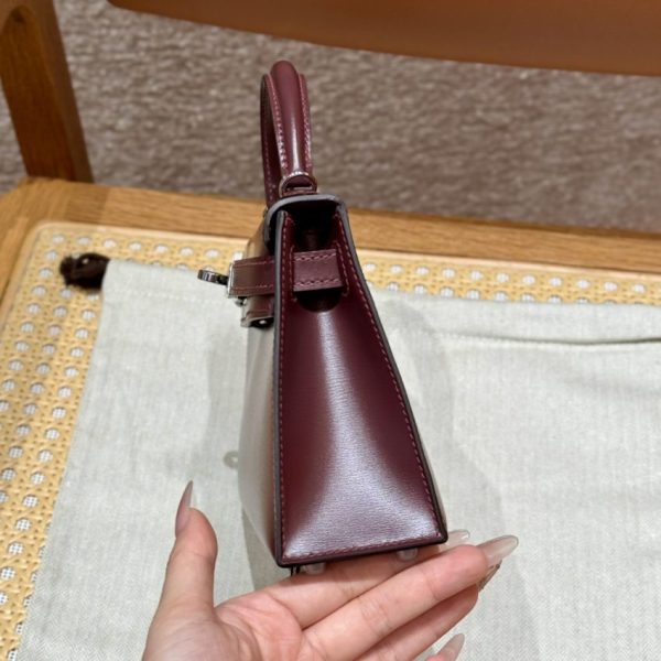 Replica Hermès Kelly Rouge Box Silver - 1:1 premium replica handbag
