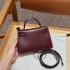 Fake Hermès Kelly Rouge Box Silver - high-quality designer bag dupe