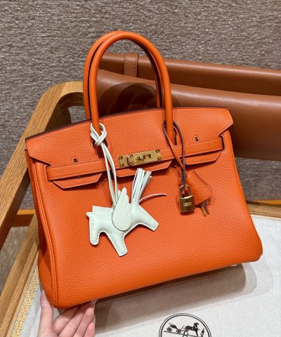 Fake Hermès Birkin Orange Togo Gold - high-quality designer bag dupe