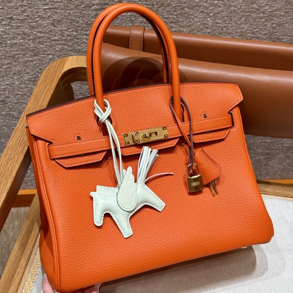 Replica Hermès Birkin Orange Togo Gold - high-quality designer bag dupe