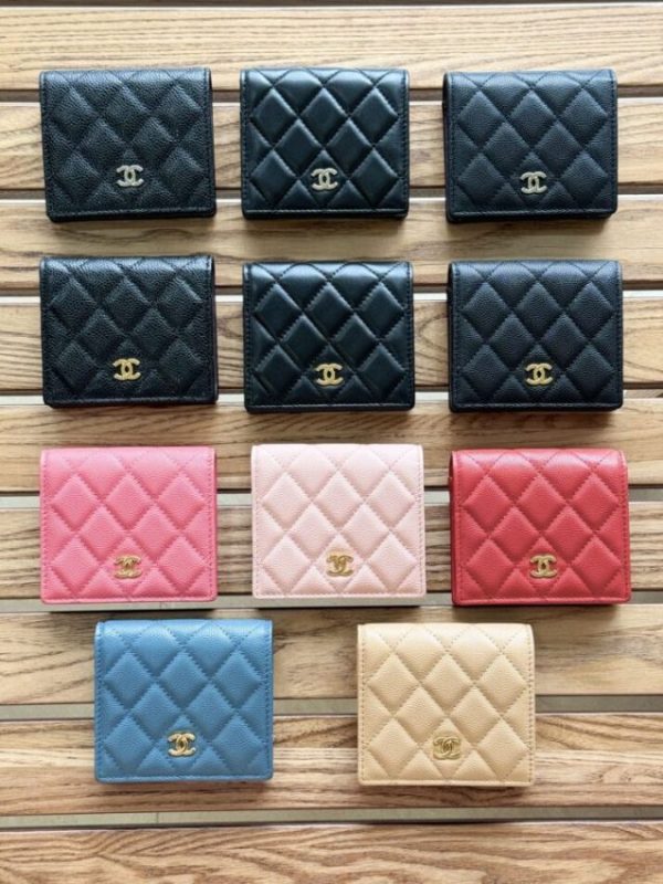 Chanel Compact Bifold Wallet - fake chanel bifold wallet front view