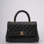 CHANEL 23P Coco Black - fake chanel coco black front view