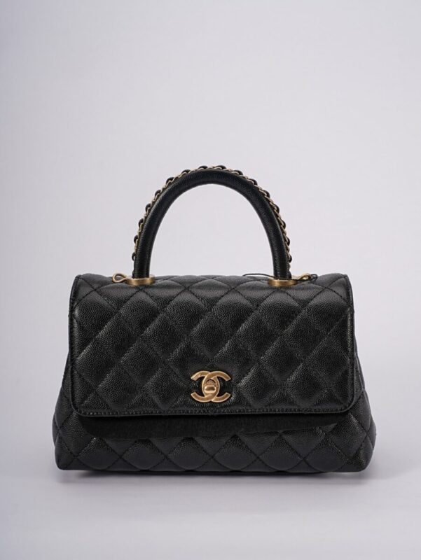 o_1h7hiqm8d1ga14ktqld1i08s2q1.jpeg CHANEL 23P Coco Black - fake chanel coco black front view