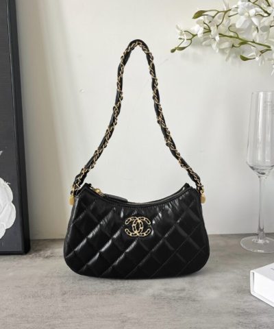 CHANEL 23k armpit bag small - chanel armpit bag small replica front view