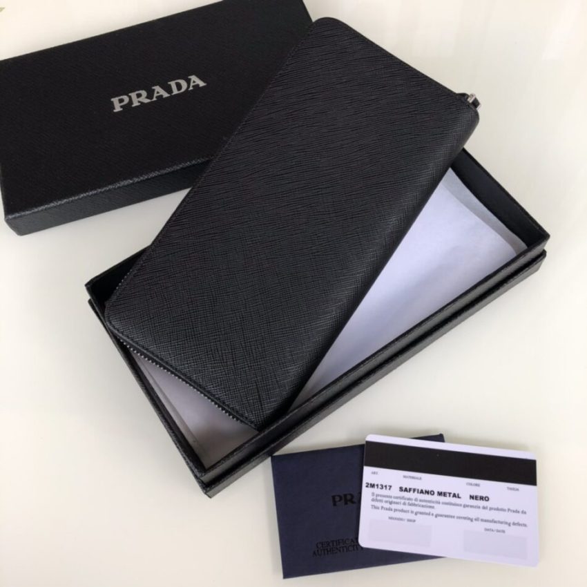 prada-saffiano-long-wallet-black-silver-gallery-5