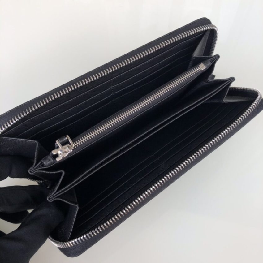 prada-saffiano-long-wallet-black-silver-gallery-6