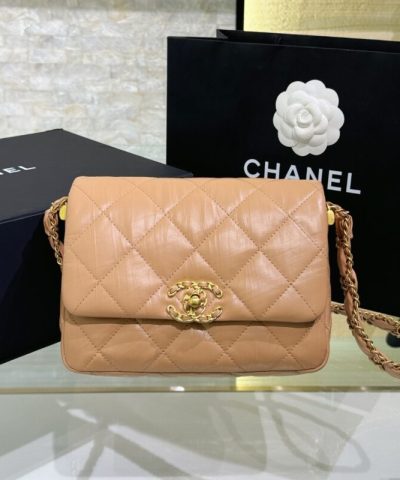 CHANEL 19 Mini Flap  Caramel Bag