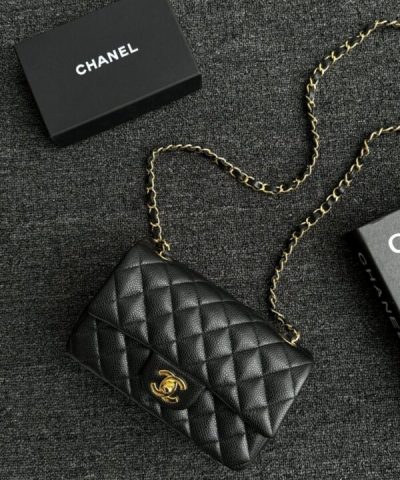 CHANEL Classic Flap 20cm Black Caviar