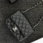 CHANEL Classic Flap 17cm Silver - chanel replica bag front view