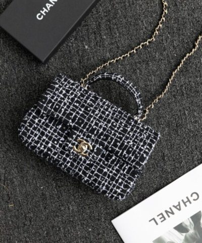 CHANEL 24p Tweed Black and White
