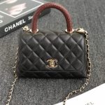 CHANEL 23P Coco Lizard Handle - chanel coco lizard replica front view