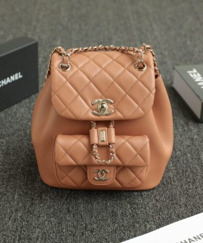 CHANEL 23A Backpack Small Caramel