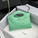 CHANEL 24s Mini Horizontal Green - chanel mini horizontal dupe front view
