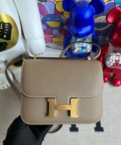 Replica Hermès Constance 18 cm Etoupe