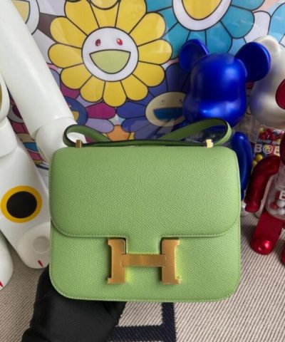 Replica Hermès Constance 18Cm Verde Chiaro