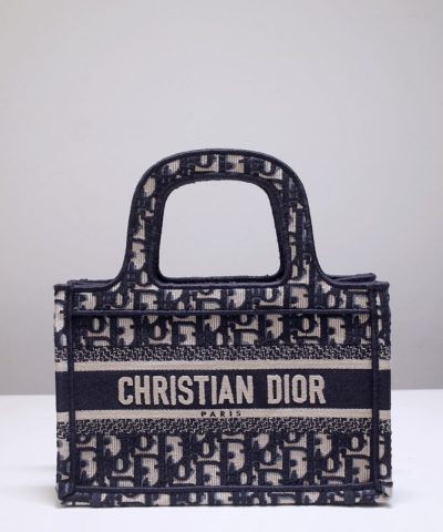Replica Dior Tote Book Mini CD Schwarz