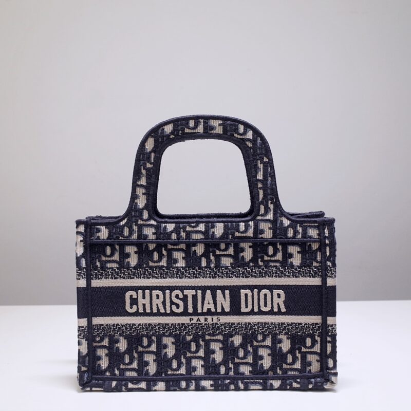 Replica Dior Tote Book Mini CD Schwarz
