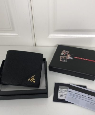 Replica Prada Bifold Wallet Black