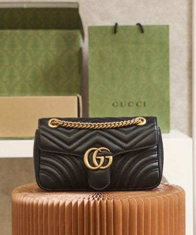 Replica Gucci Marmont Medium Black