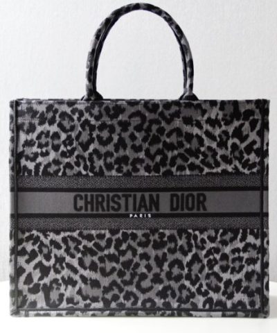 Réplica da bolsa Dior Tote Book Leopard Grey