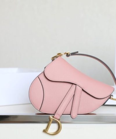 Replika torebki siodłowej Dior w kolorze małym różowym