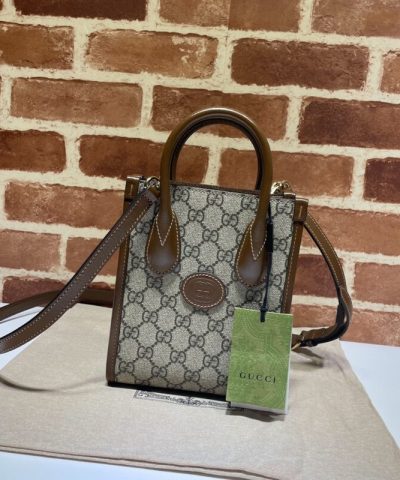 Gucci Ophidia Mini Tote Çanta Bej Replika
