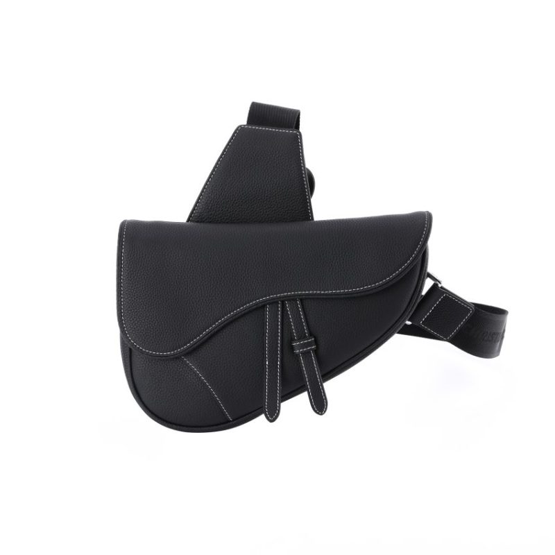 Replica Dior Saddle Bag Black Calfskin
