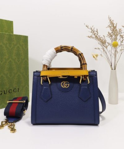 Replika Gucci Diana Small Tote Blue