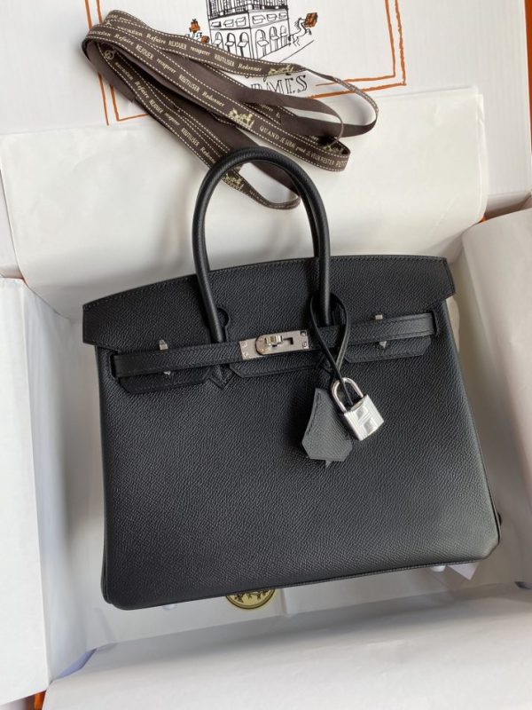 Hermes Birkin Black Replica - Epsom Front View