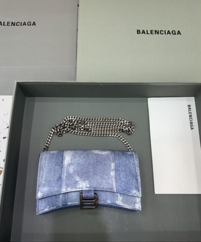 Replika Balenciaga Hourglass On Chain Denim