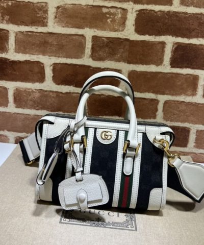 Replika Gucci Gucci Bauletto Top Handle White Black