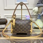 Réplique de malle latérale Louis Vuitton marron foncé