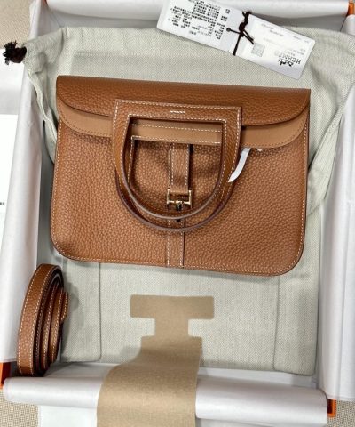 Replica Hermès Halzan Brown