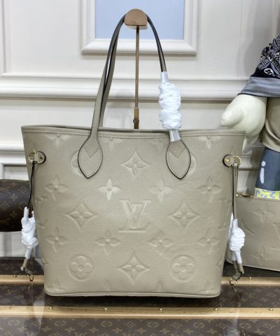 Replika Louis Vuitton Neverfull MM w kolorze beżowym