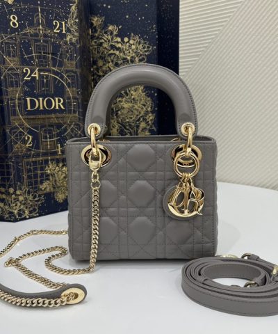 Αντίγραφο Lady Dior Mini Stone Grey