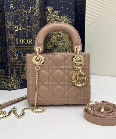 Replika Lady Dior Mini Abrikos