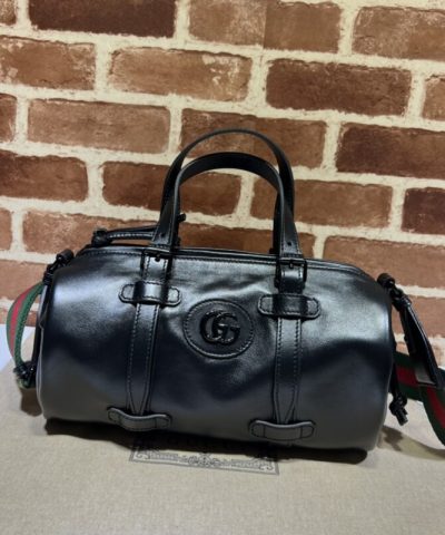 Réplica de bolsa de viagem Gucci preta