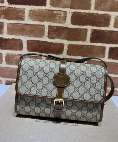 Replika Gucci GG Messenger Beige Lærred