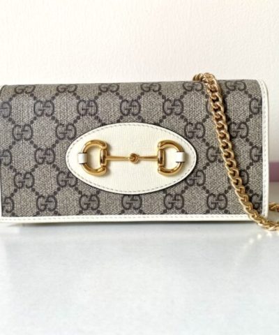 Replika kopertówki Gucci Horsbet Chain w kolorze białym