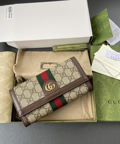 Replica Gucci Ophidia Long Wallet Brown