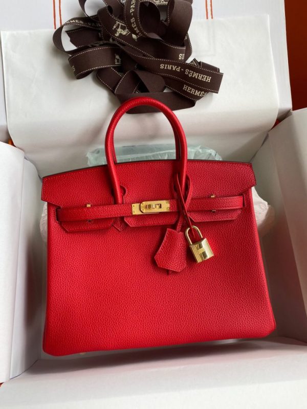 Hermes Birkin Gold Replica - Togo Front View