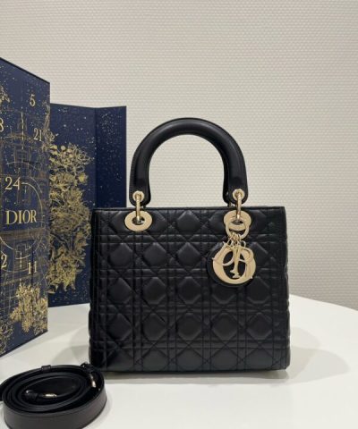 Replika Lady Dior Stor Svart
